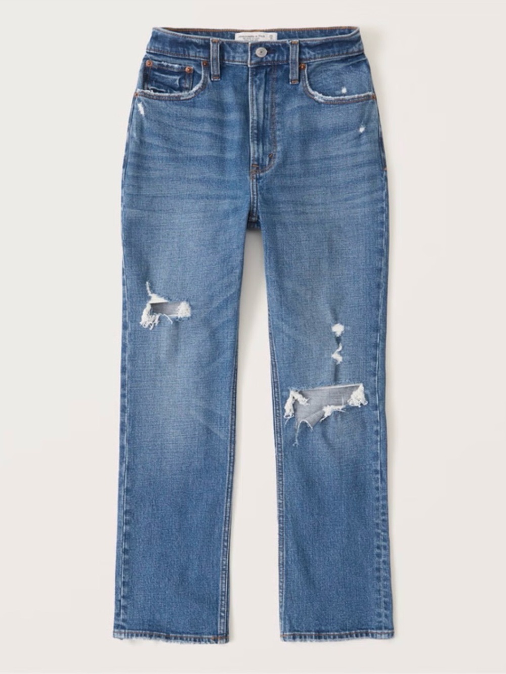 Abercrombie & Fitch Ultra High Rise Ankle Straight Jean Curve Love